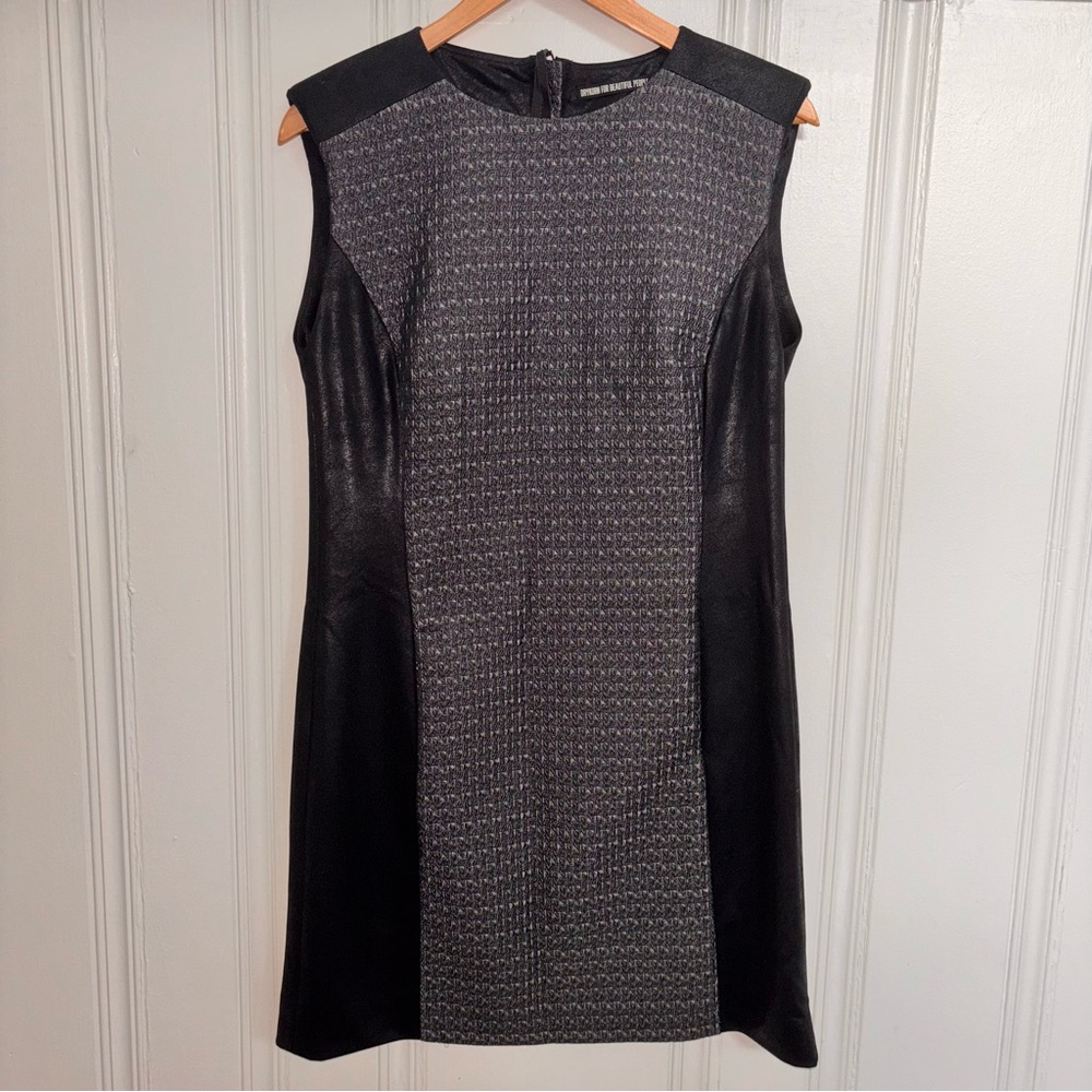 Drykorn For Beautiful People Black Textured Shift Dress Office Law Professional